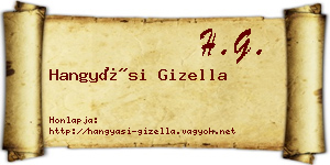 Hangyási Gizella névjegykártya